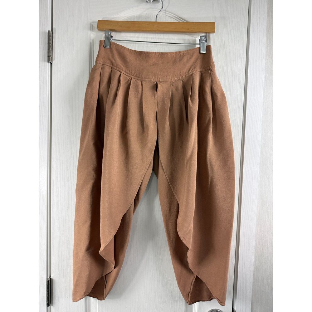 Elevenses Anthropologie Women’s Size 2 Brown Draped Pleated Harem Pants